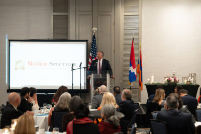 Noubar Afeyan at the 90th anniversary event of the Armenian Mirror-Spectator